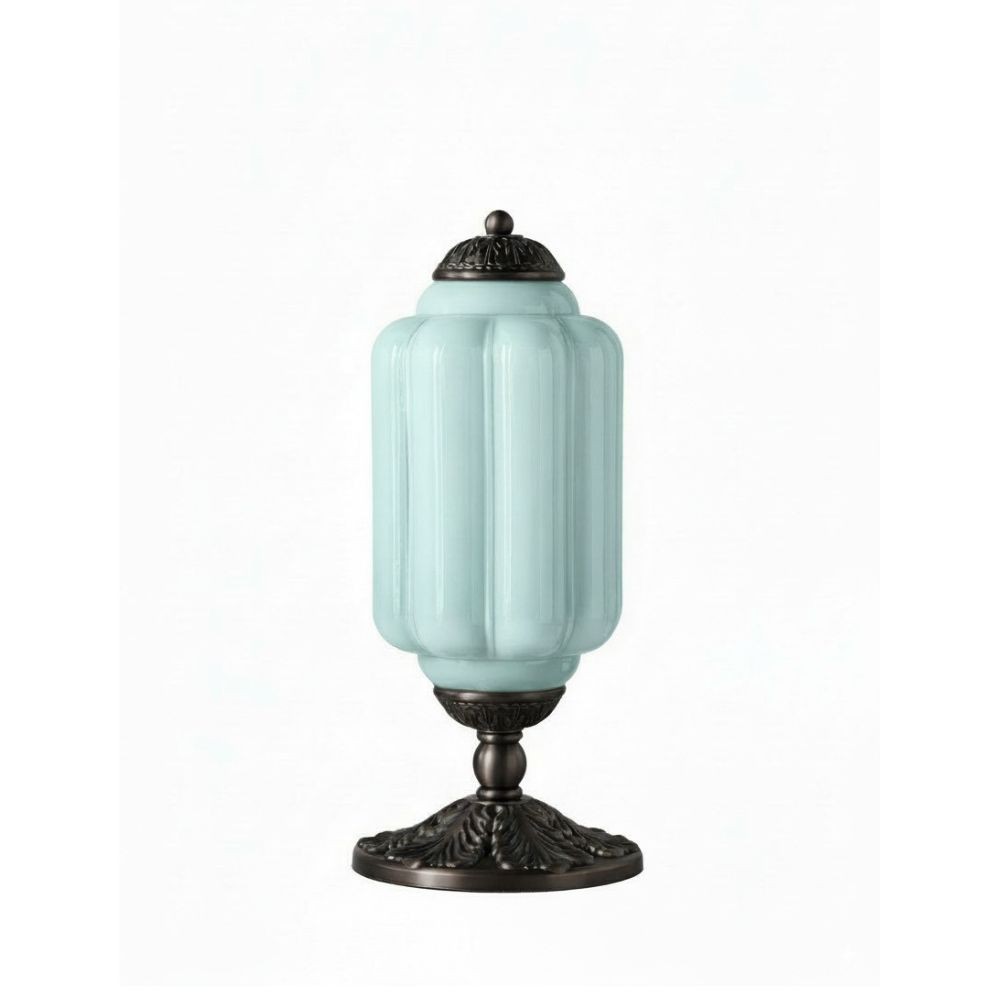 Eloise Curved Glass Retro Table Lamp - Vintage Bedside Lighting G71