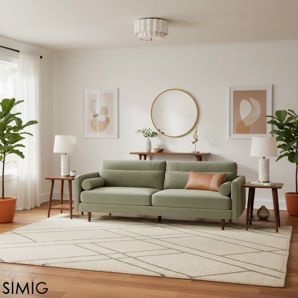 Linbron Scalloped Silhouette Ceiling Light – Flush Mount for Living Room T479