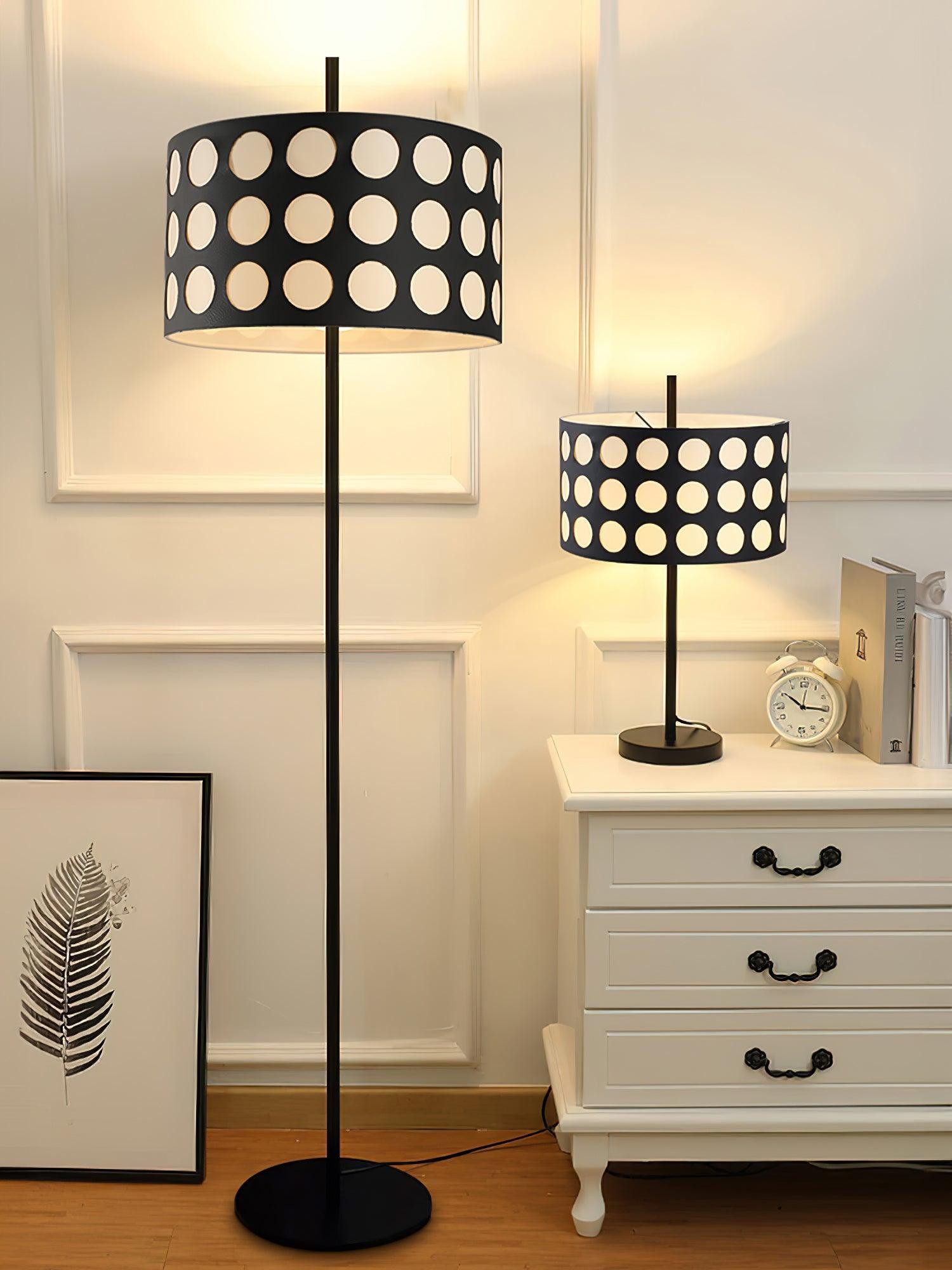 Geometry Polka Arc Fabric Floor Lamp S363