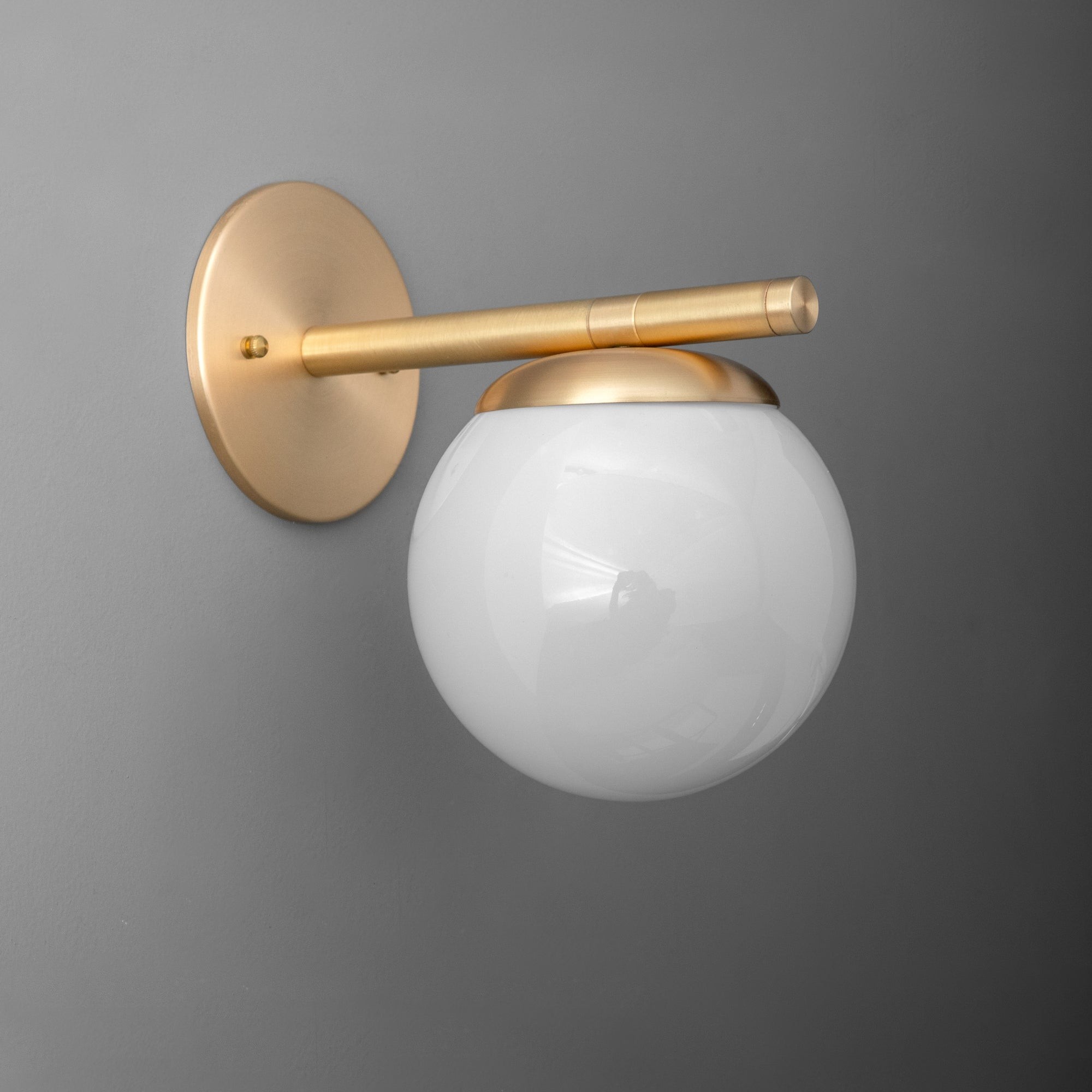 Glorica Glass Wall Sconce - Frosted Globe Light T397