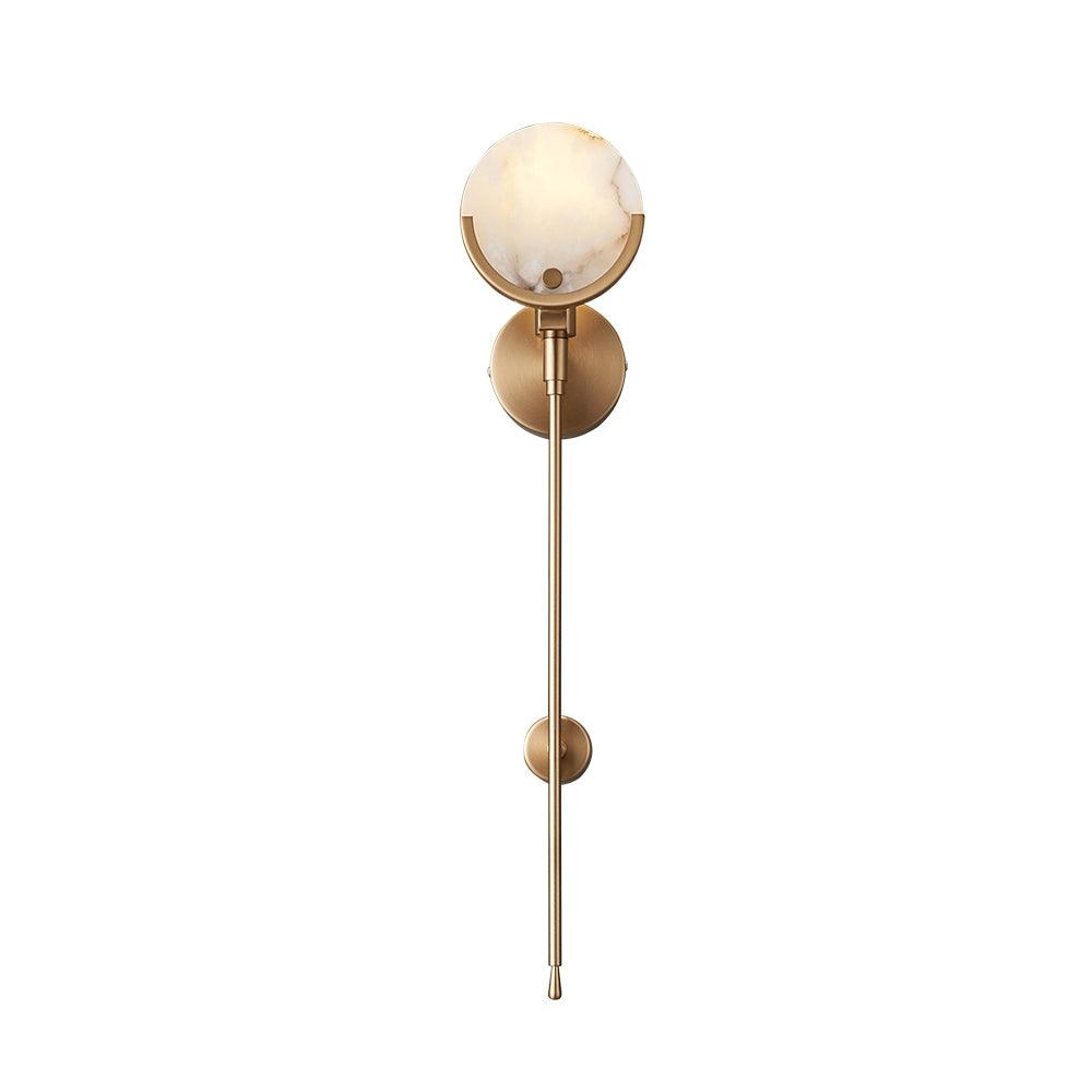 Ava Brass Alabaster Wall Lamp T1612