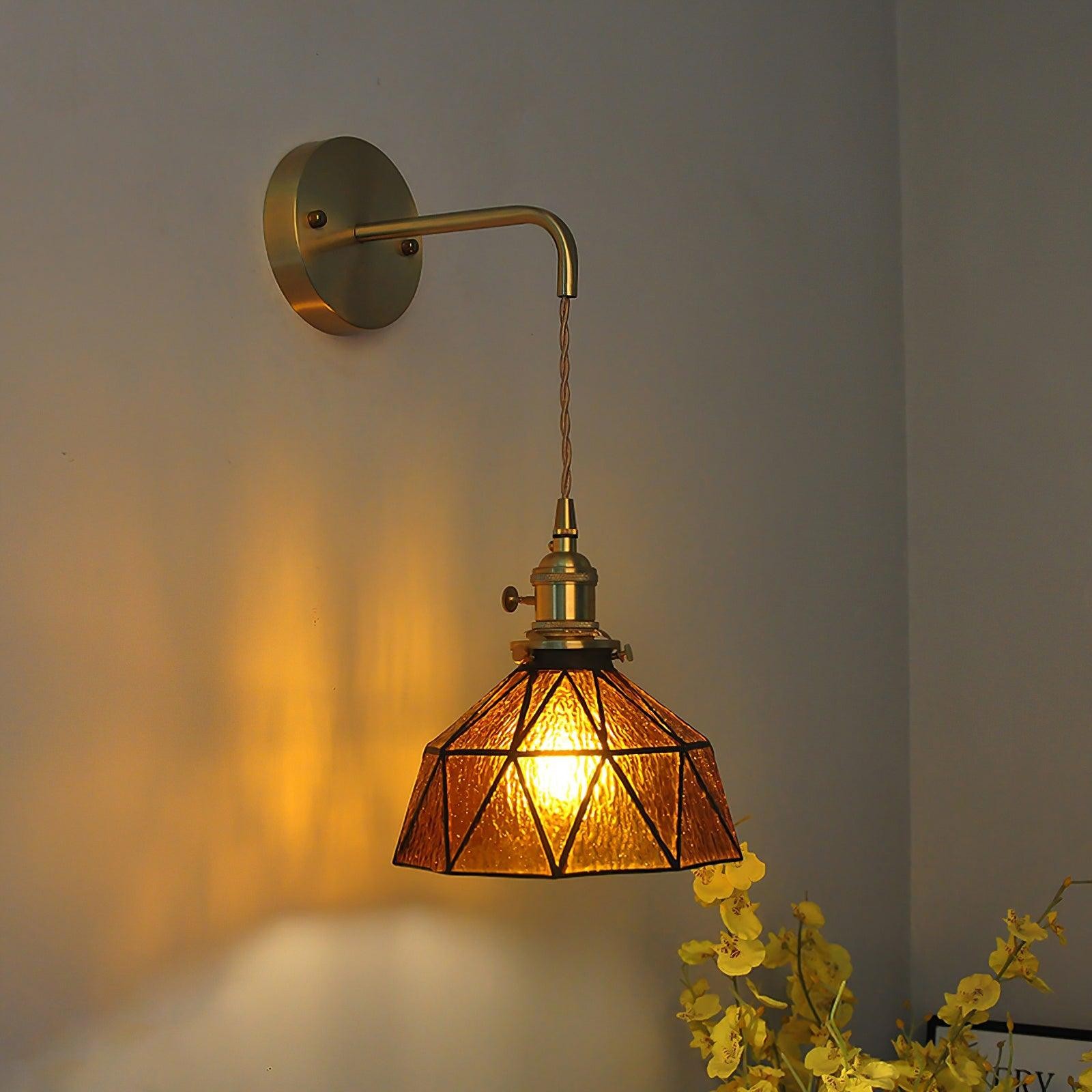Retro Pastoral Glass Wall Lamp M109