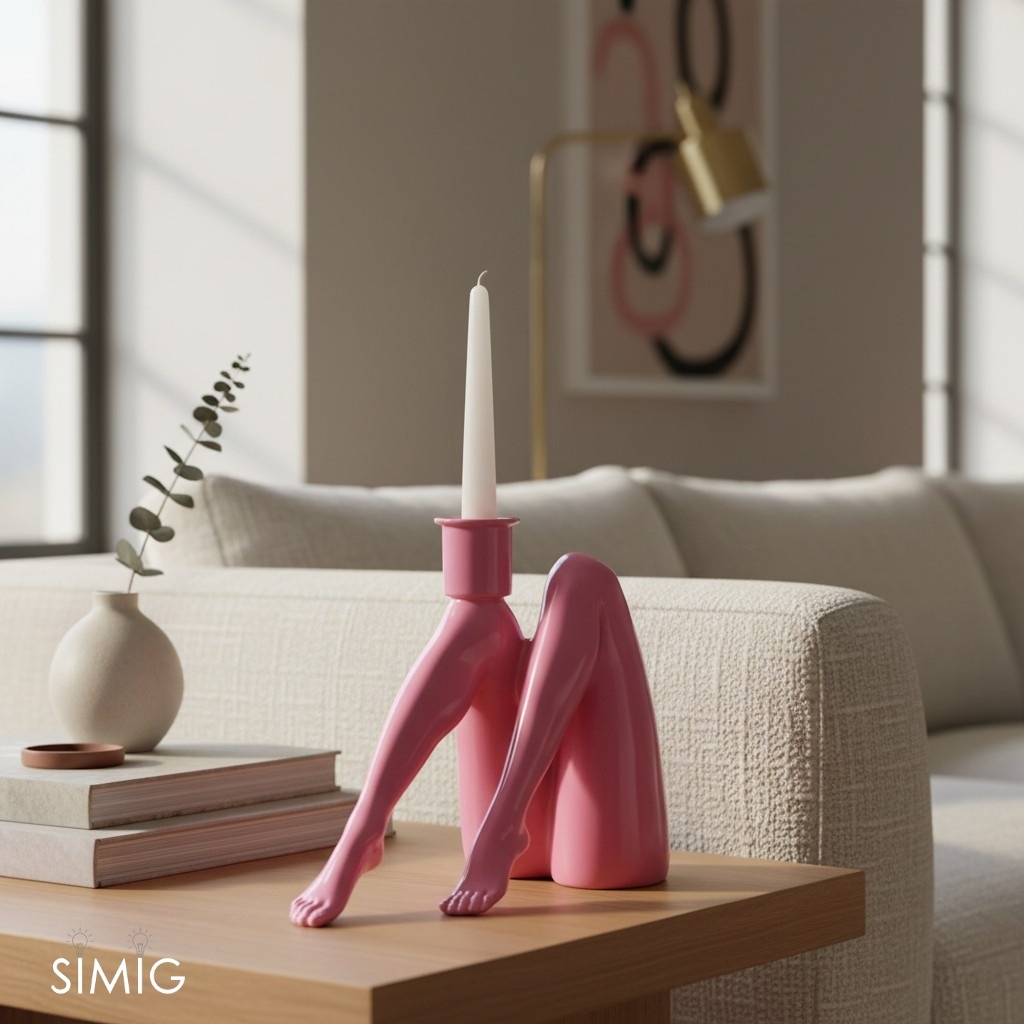 Kickra Abstract Leg-Base Candle Holder – Unique Home Accessory U22