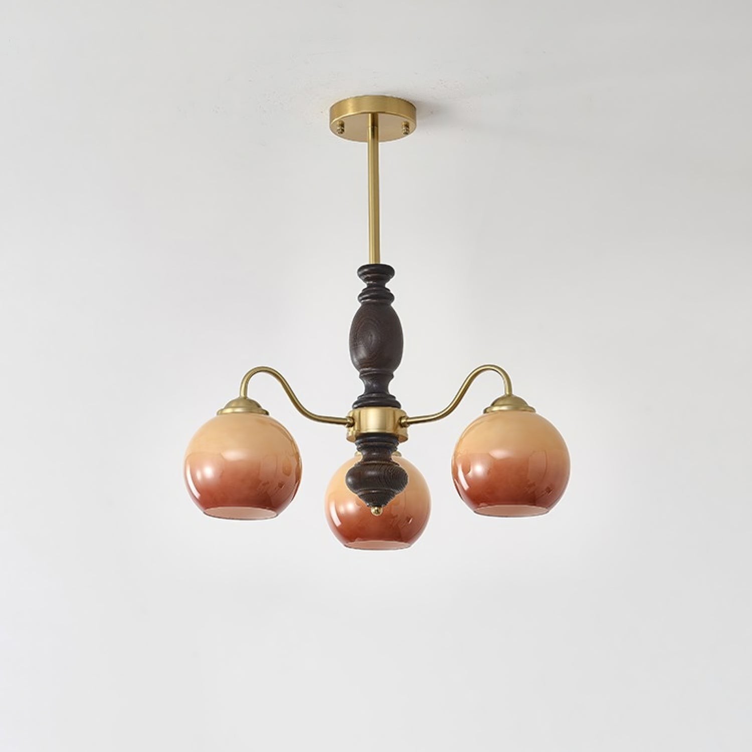 French Medieval Style Caramel Orb Chandelier M567