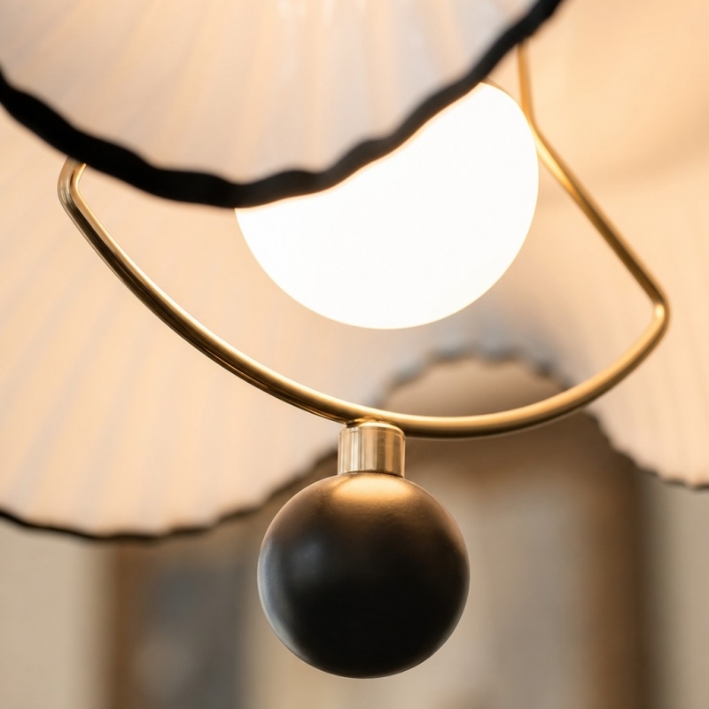 Cazelle French Vintage Wave Pendant Light - Soft Ambient Pendant Lamp for Interiors T2261
