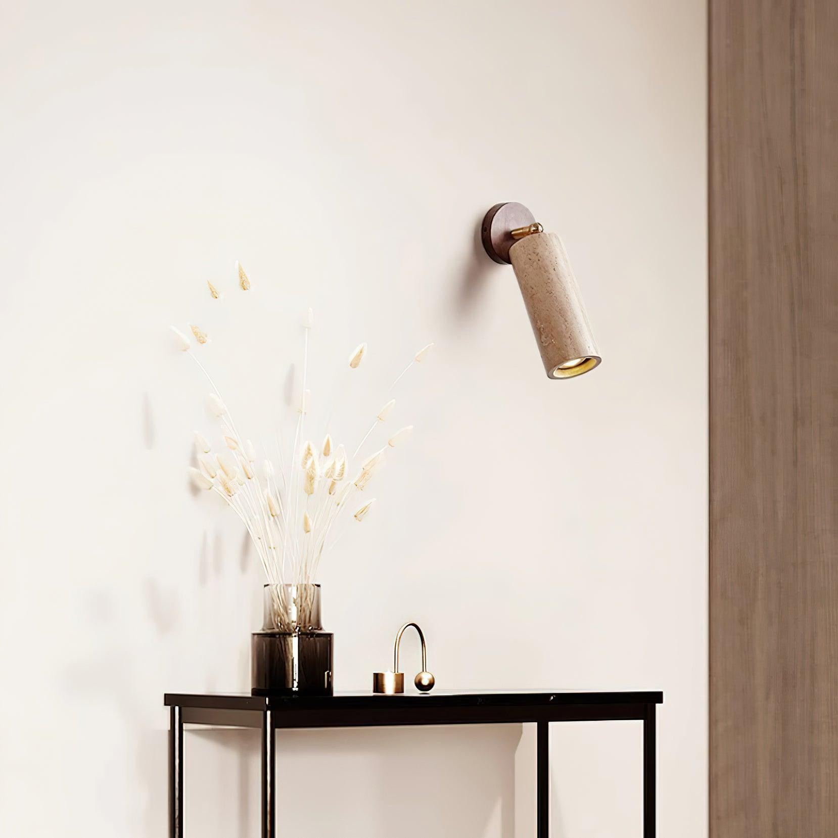 Travertine Walnut Spotlight Wall Lamp for Reading Work M40