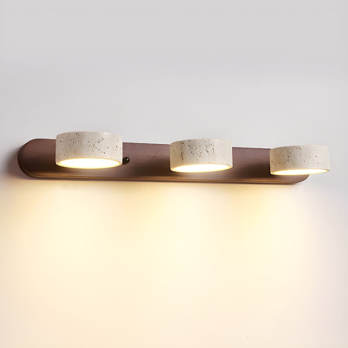 Travertine Walnut Multi Light Sconce - Bedroom Wall Lamp G115