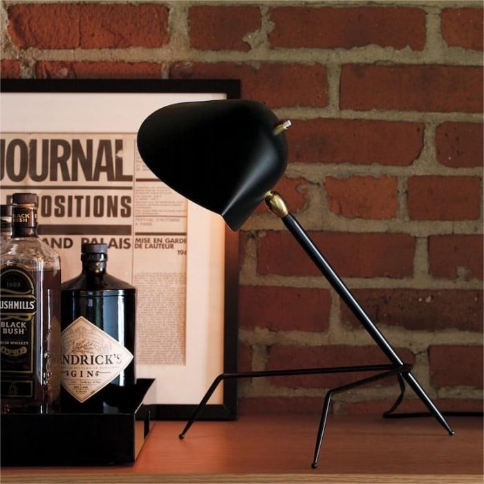Arclume Tripod Desk Lamp – Black Metal Design for Room
