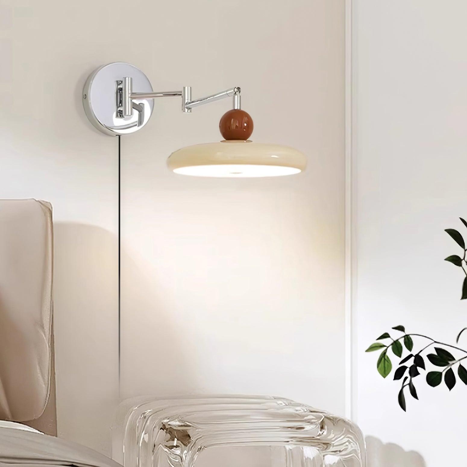 Swing Arm Bedside Plug In Wall Lamp M142