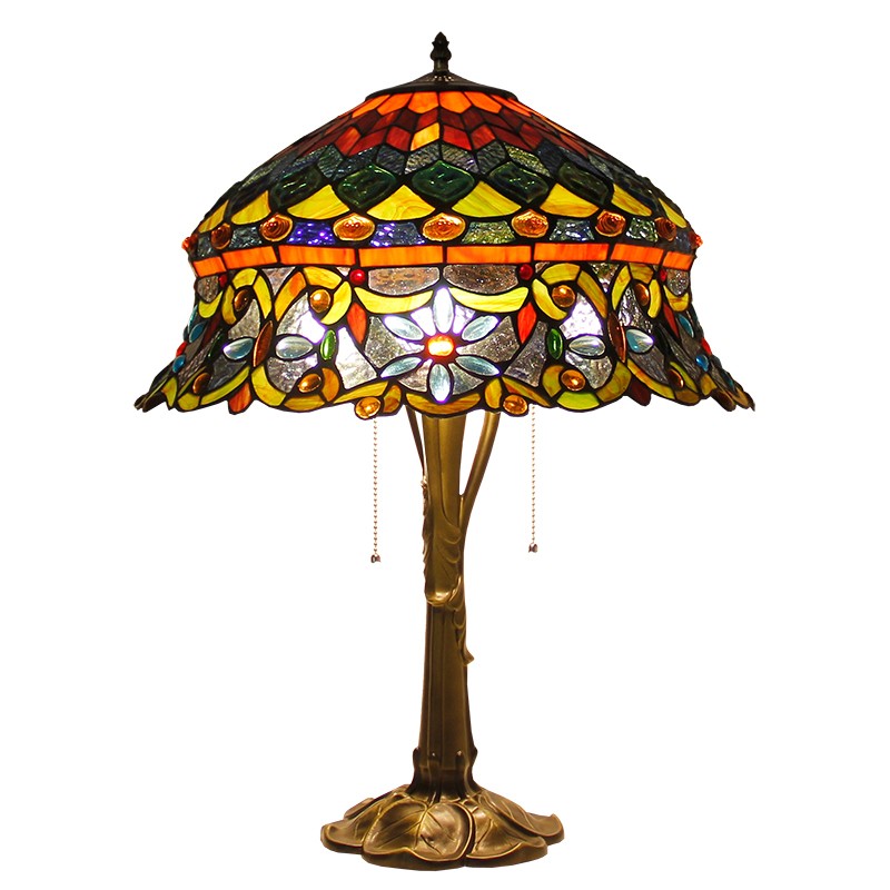 Painted Glass Table Light