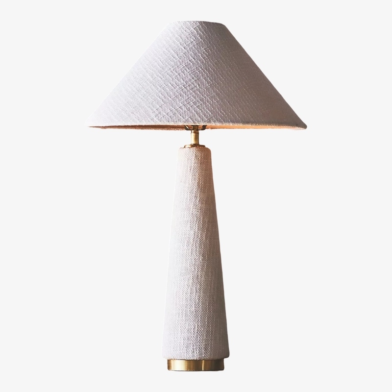 Ceruna Cone Shaded Table Lamp - Elegant Fabric for Living Room and Entryway T720