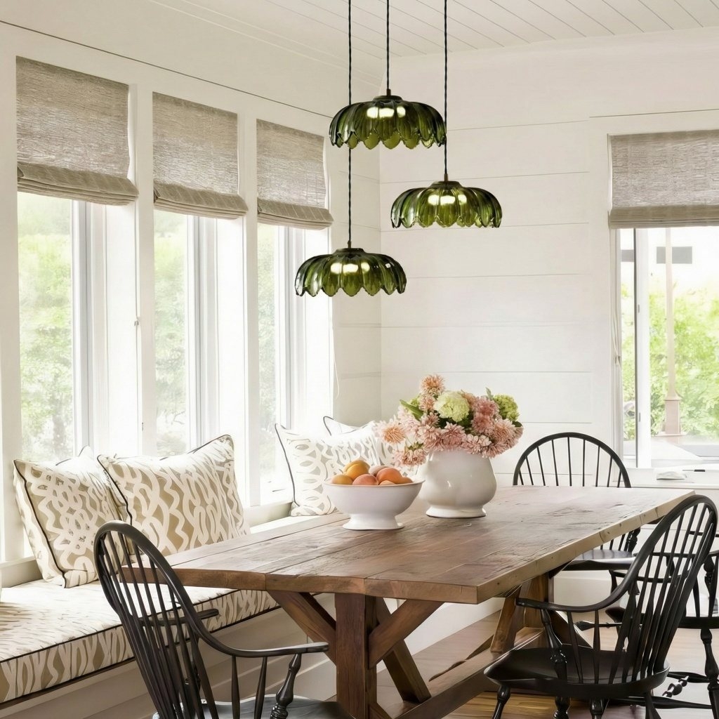 Aridia Palm Leaf Cluster Pendant Light Artistic Glass Pendant for Hallway Kitchen and Lounge T1150
