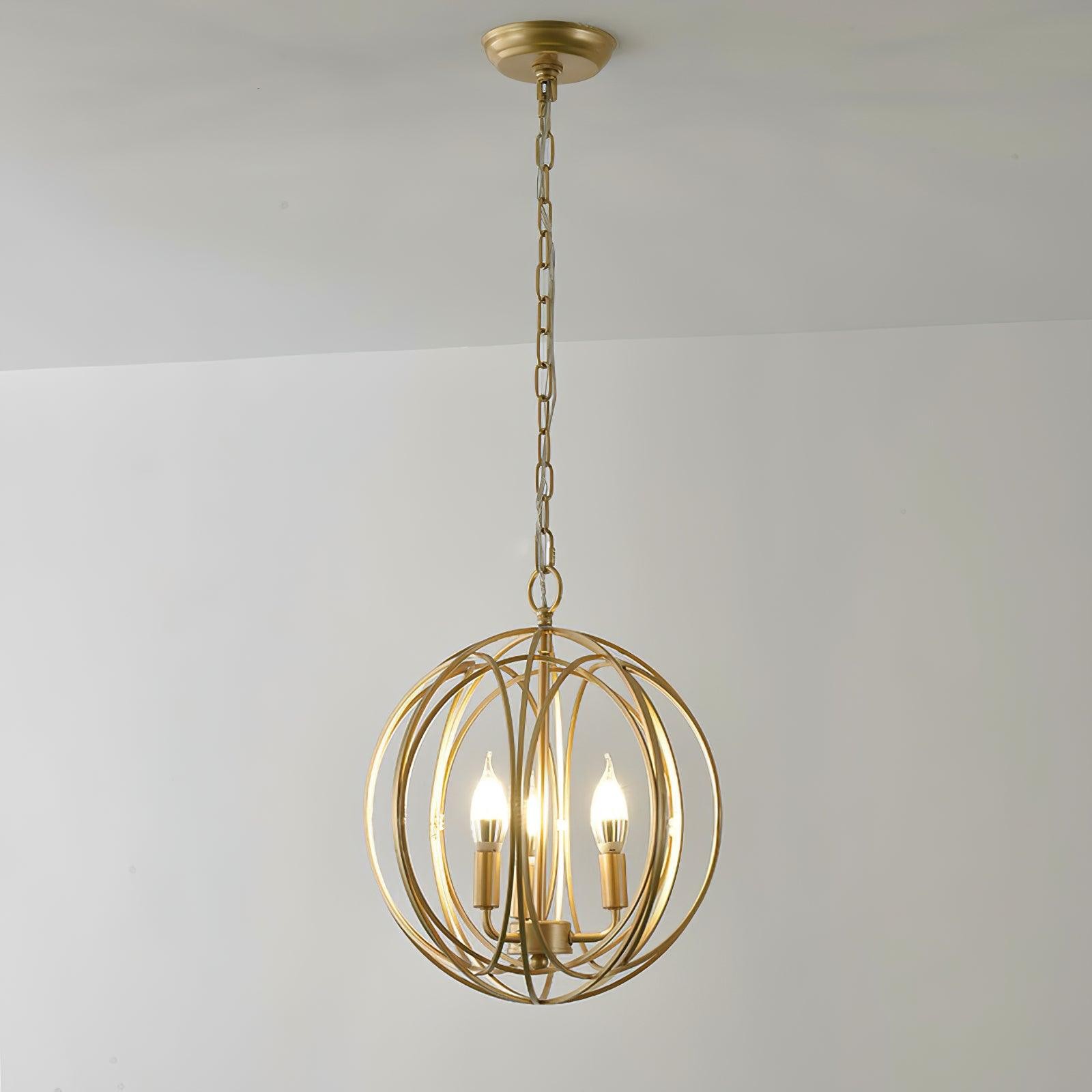 Hollow Metal Line Retro Pendant Light M526