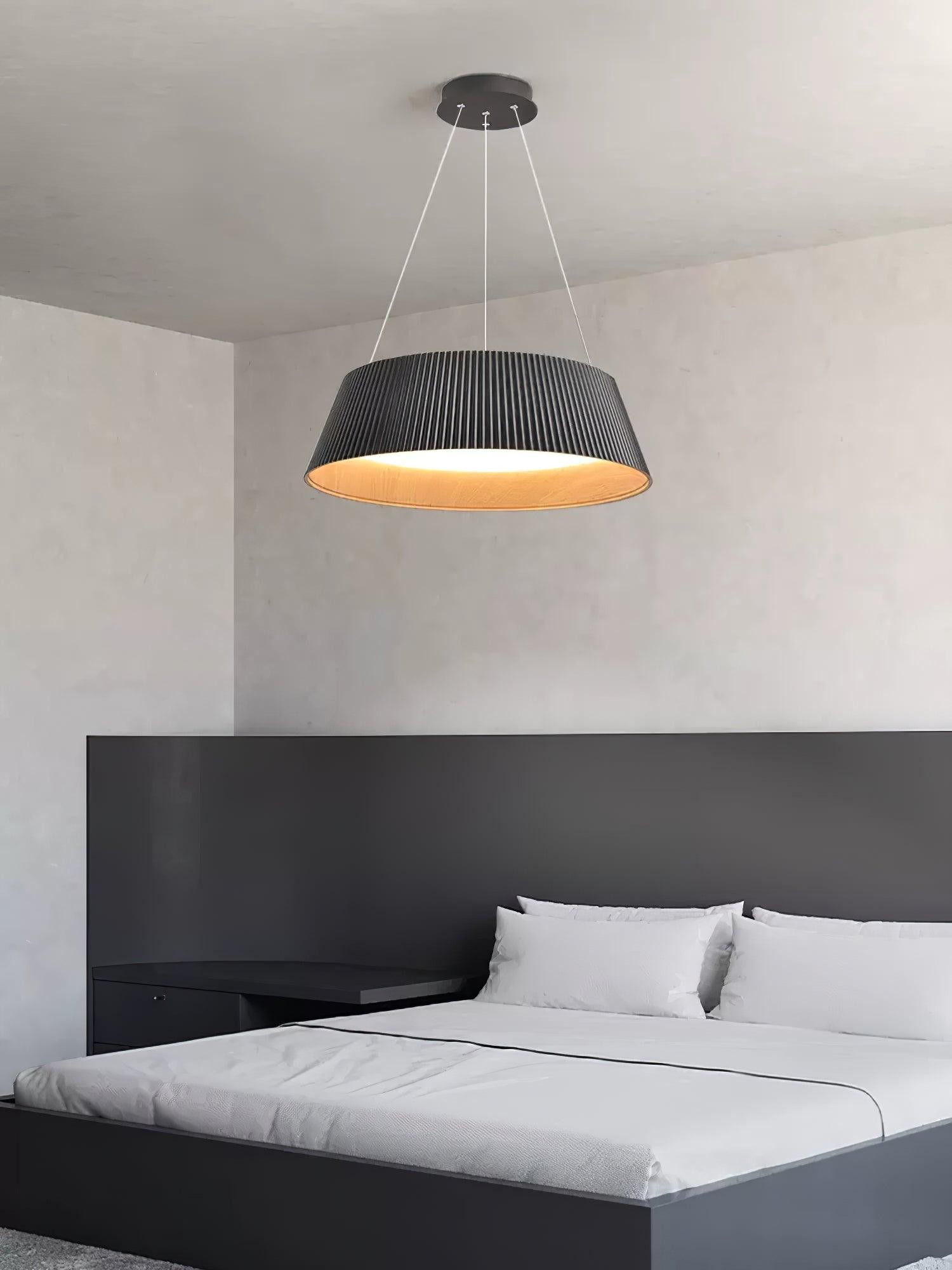 Minimalist Corrugated Lampshade Bedroom Pendant Lamp M287