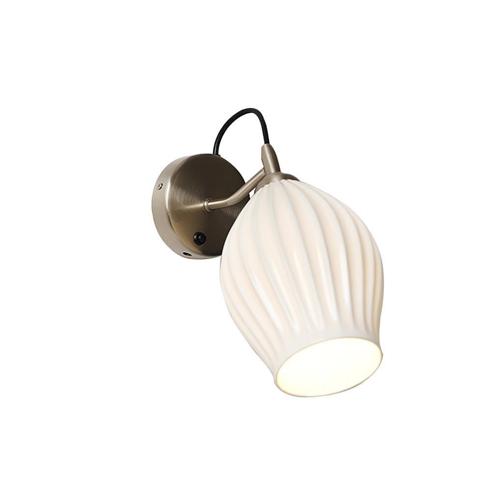 Cream Style Ceramic Ribbed Wall lamp M564