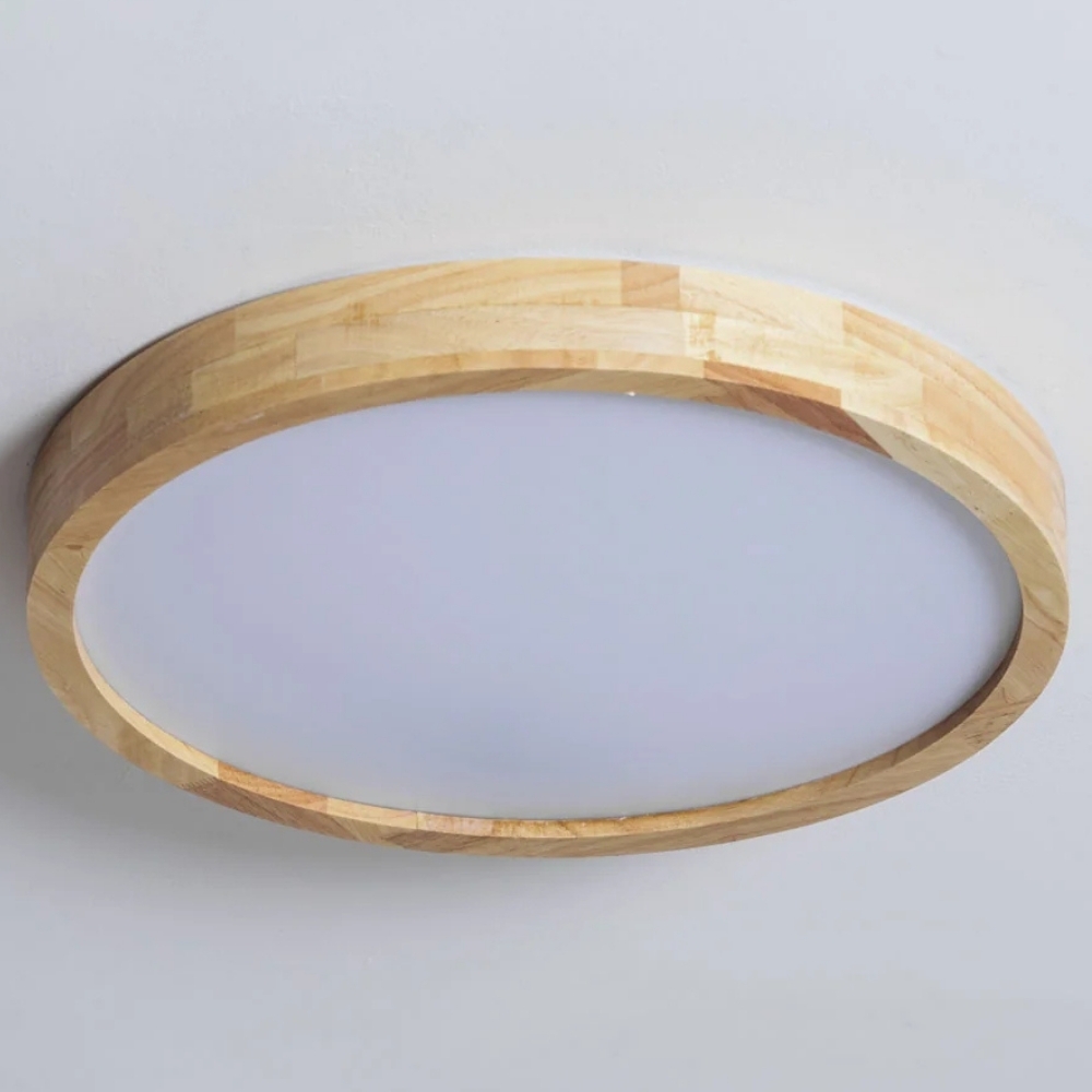 LignoForma Geometric Shape Ceiling Light - Contemporary Wood LED Ceiling for Bedroom and Lounge T1107