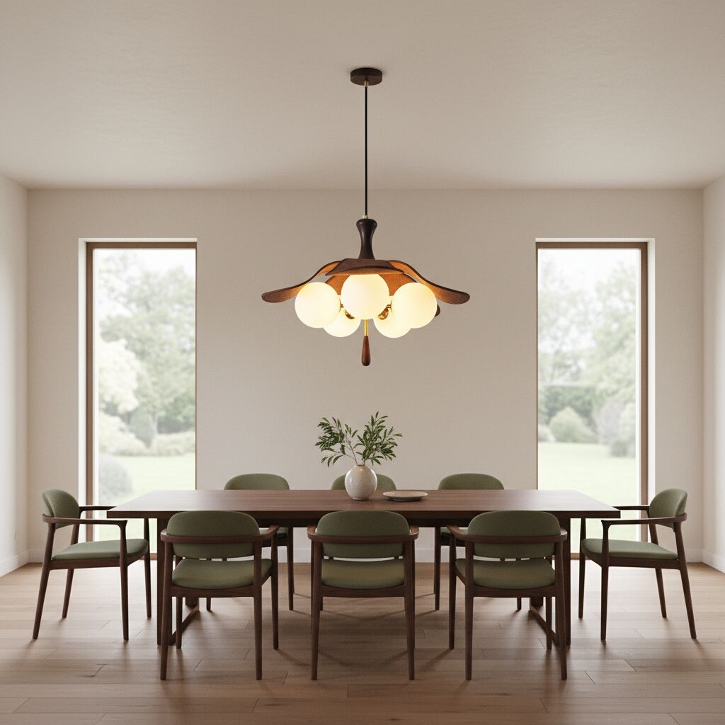 Orrise Series Sculptural Globe Cluster Pendant Lamp - Metal and Glass Pendant Light T518