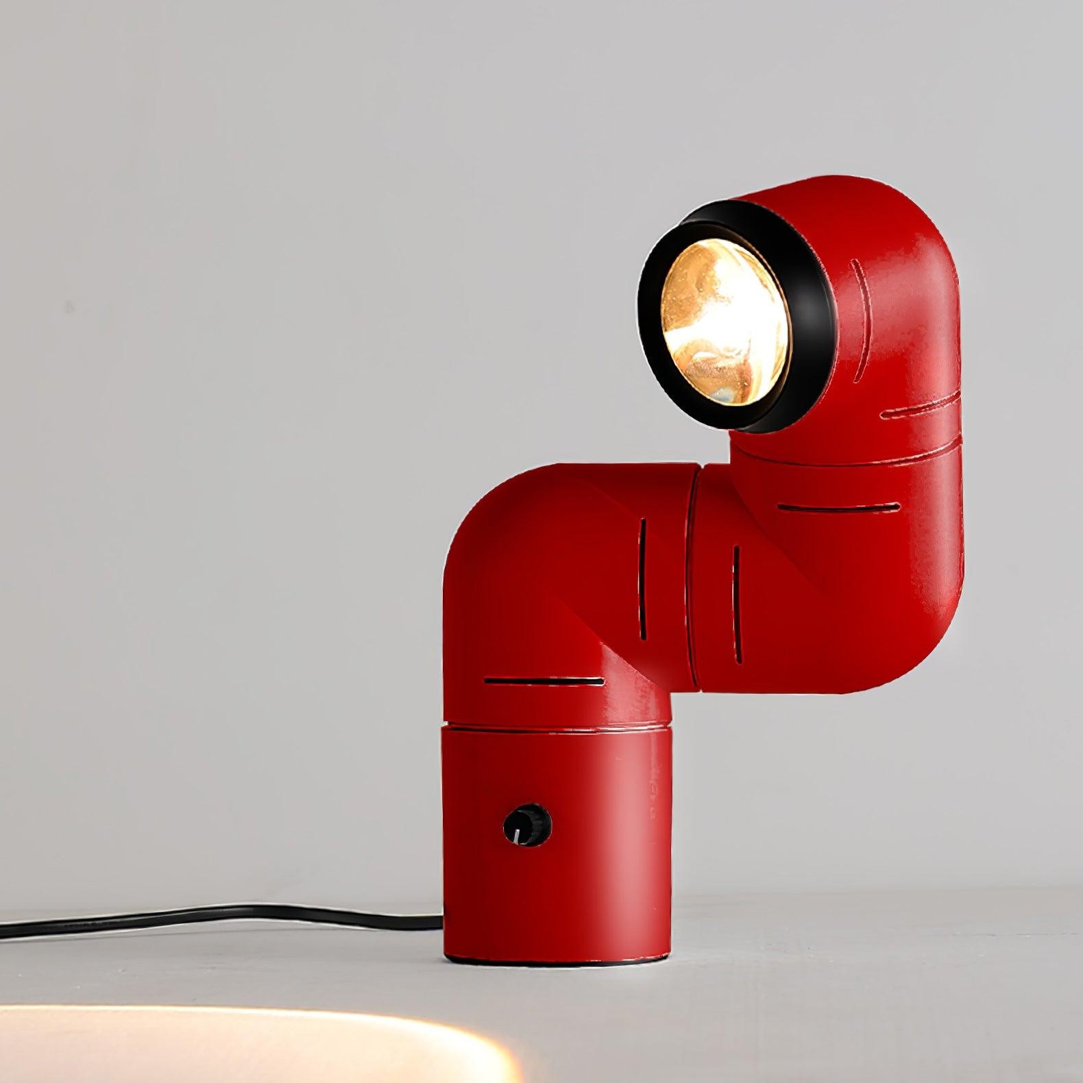 Red Tubular Table Lamp Suitable For Bedroom M504
