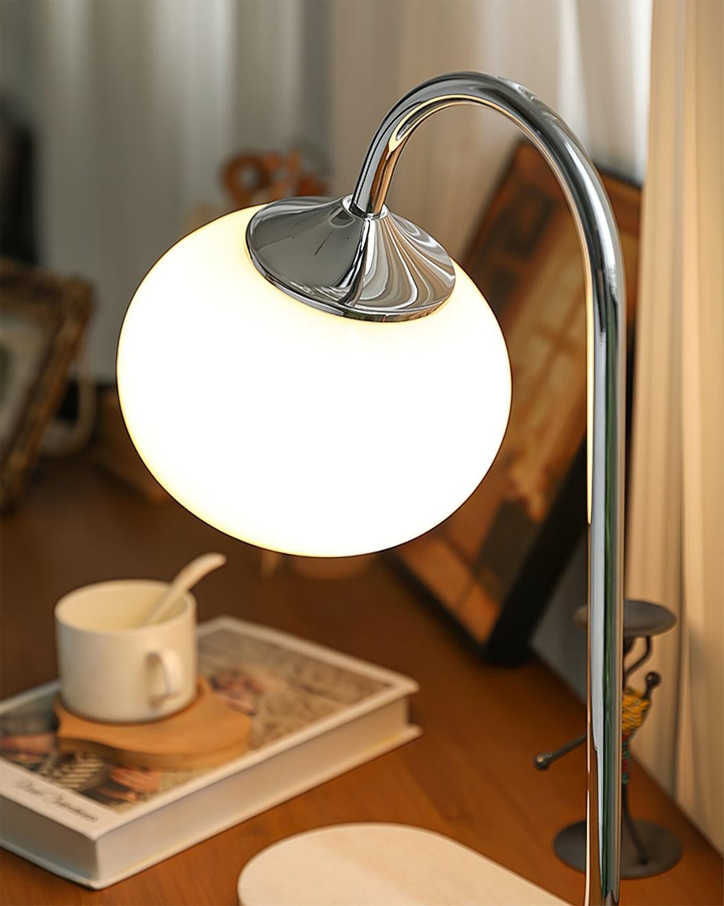 Scandinavian Cream Ball Table Lamp For Living Room M348