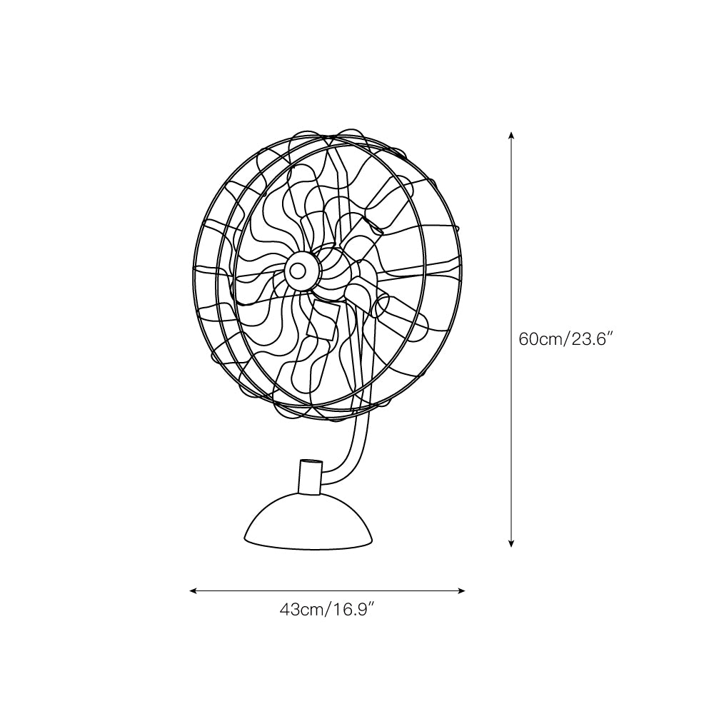 Old Style Fan Table Lamp T1688