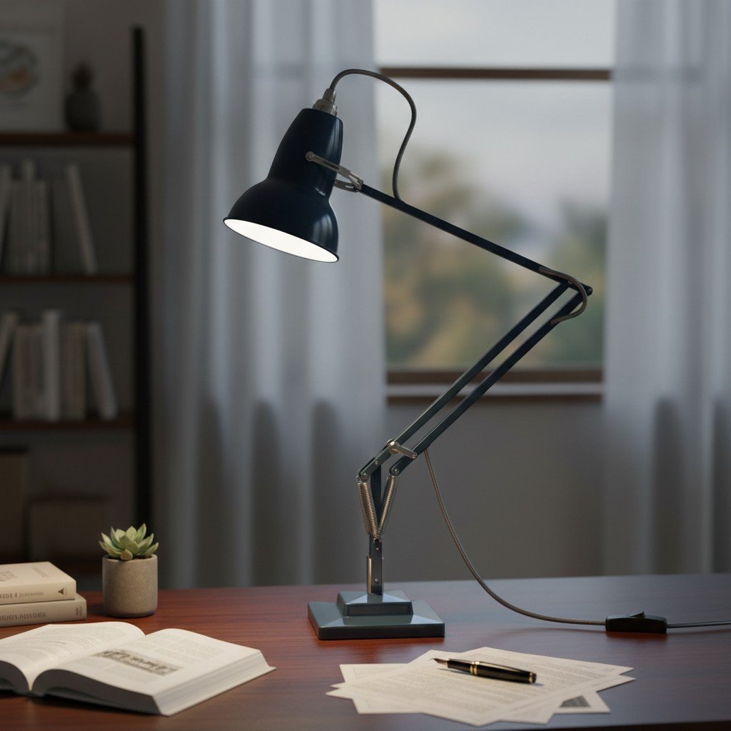 Modryx Adjustable Desk Lamp - Vintage Industrial Metal for Office T555