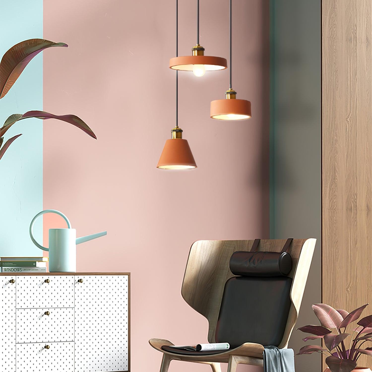 Modern Resin Geometric Pendant Lamp M326