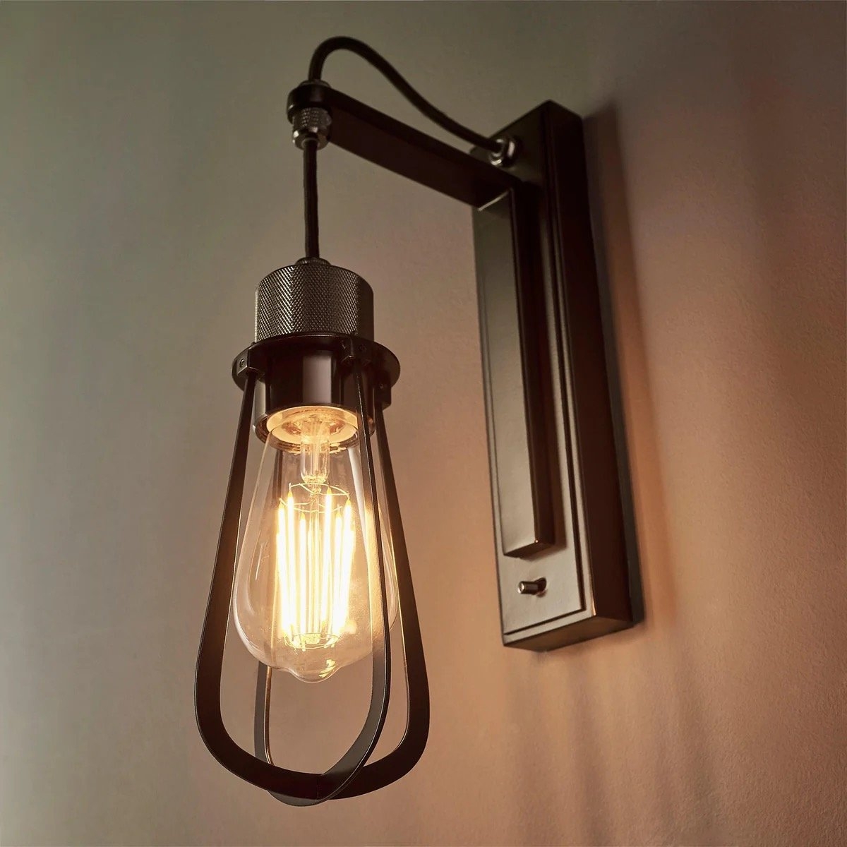 Readium Industrial Metal Wall Sconce - Modern Togle Switchg for Living Room and Study T888