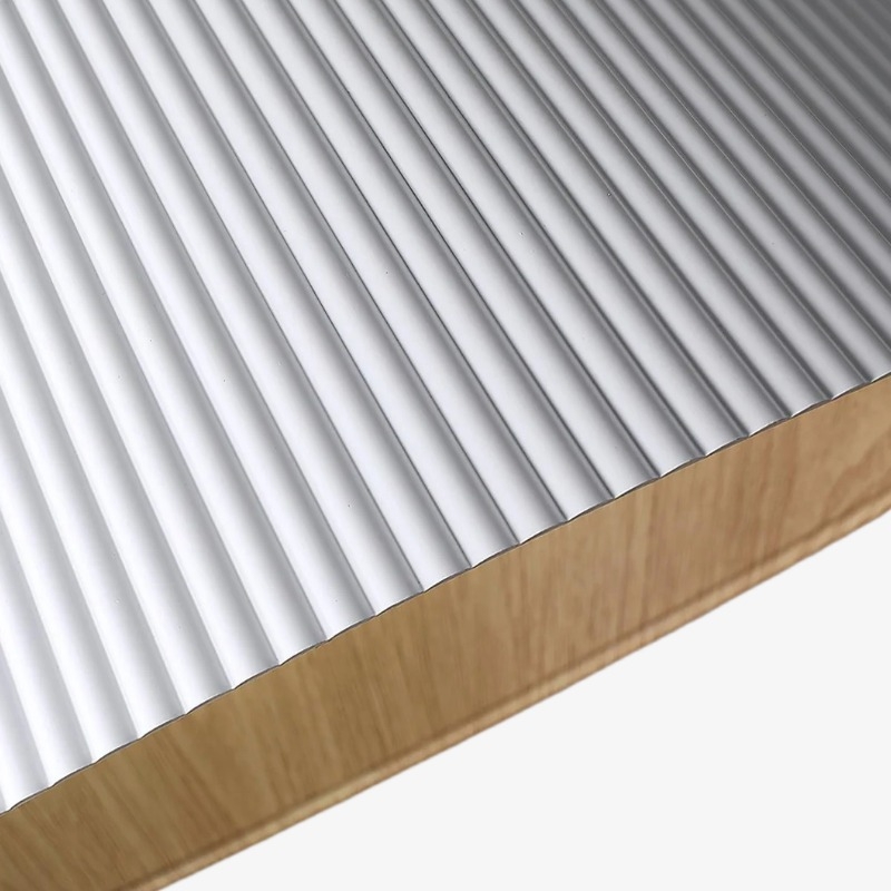 Ribravo Modern Ribbed Textured Shade Ceiling Lamp - Modern Minimalist Lamp for Living Room T1157