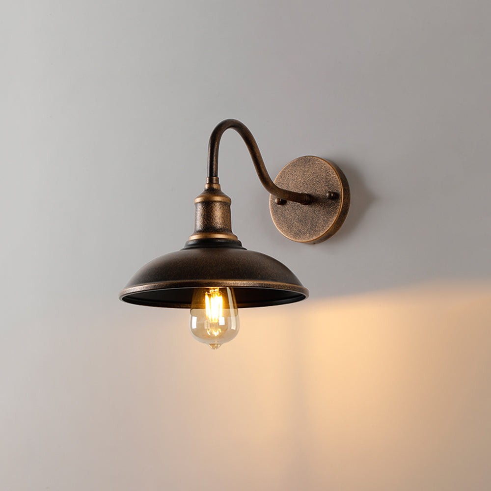 Retro Industrial Bowl Shaped Outdoor Waterproof Wall Light G04