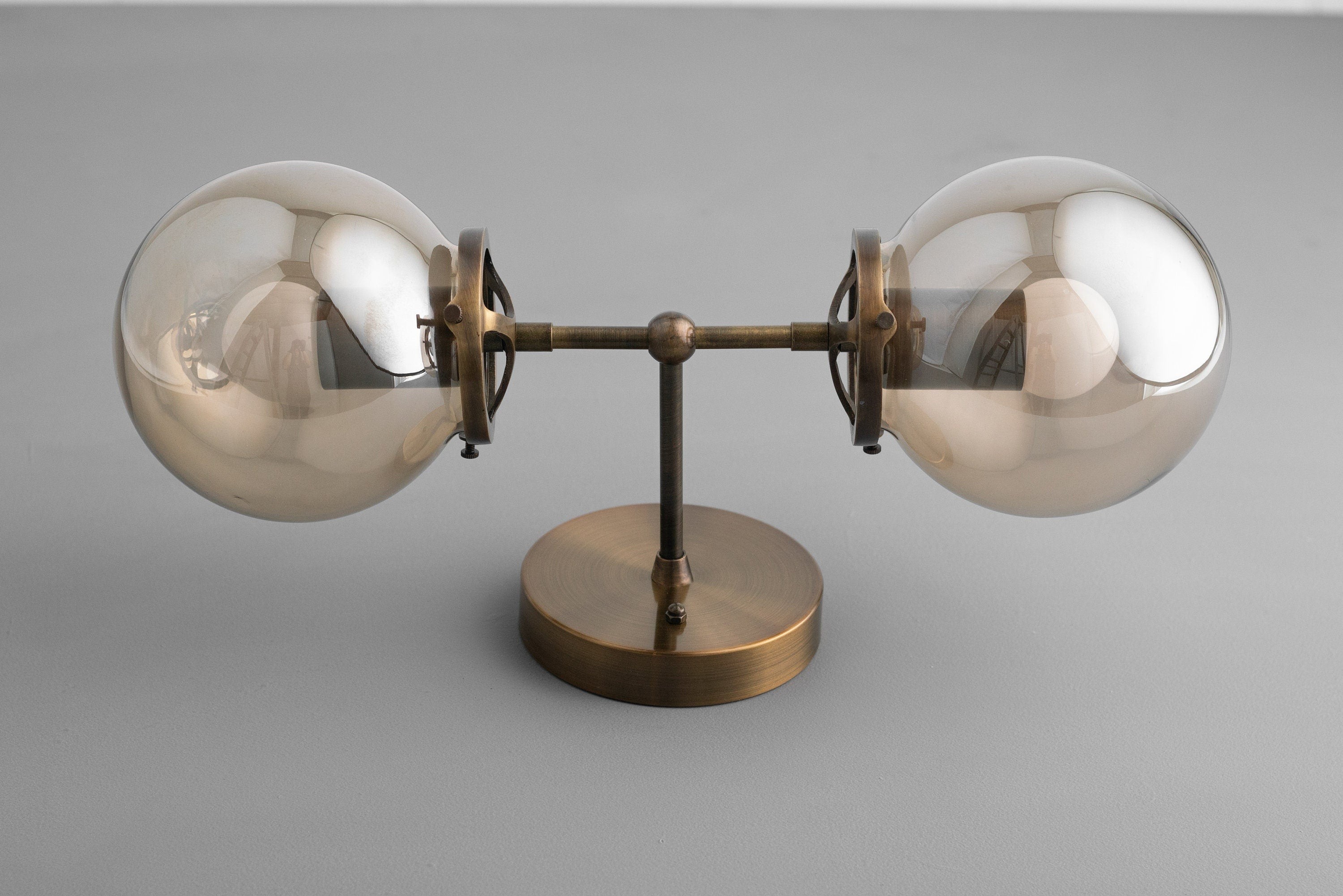 Lumio Globe Double Globe Vanity Wall Light - Rustic Farmhouse Bathroom Wall Fixture T336