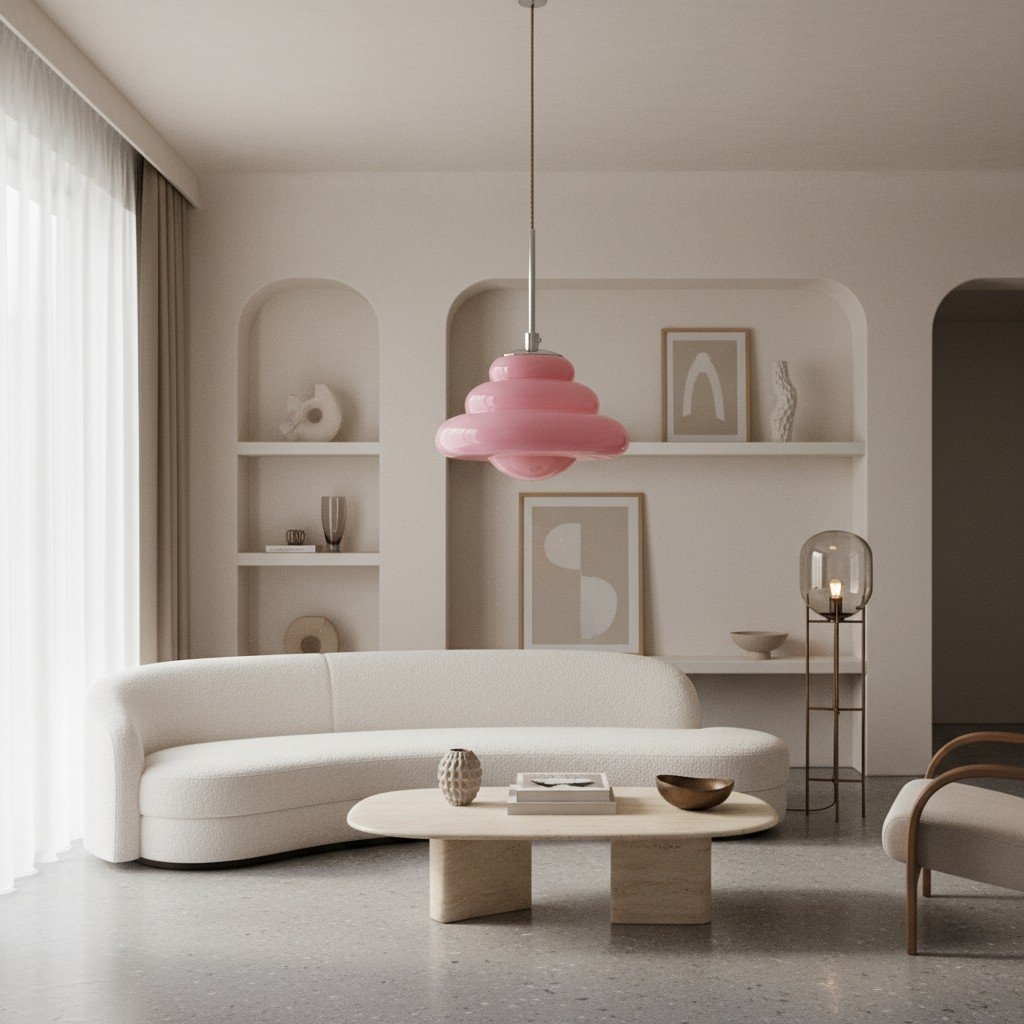 Bomiello Layered Glass Pendant - Modern Minimal Light for Living Room T586