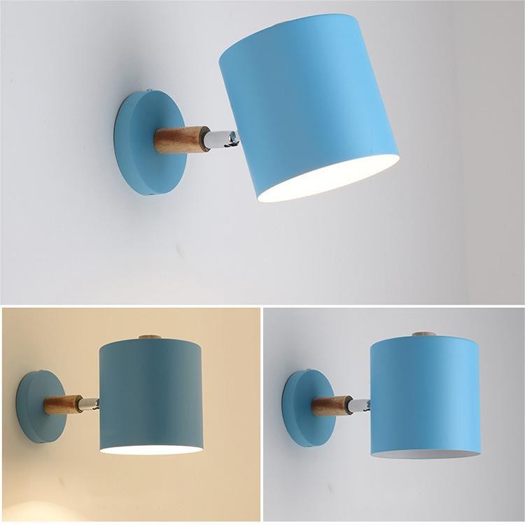 Nordic Macaron Cylinder Rotatable Wall Lamp S38
