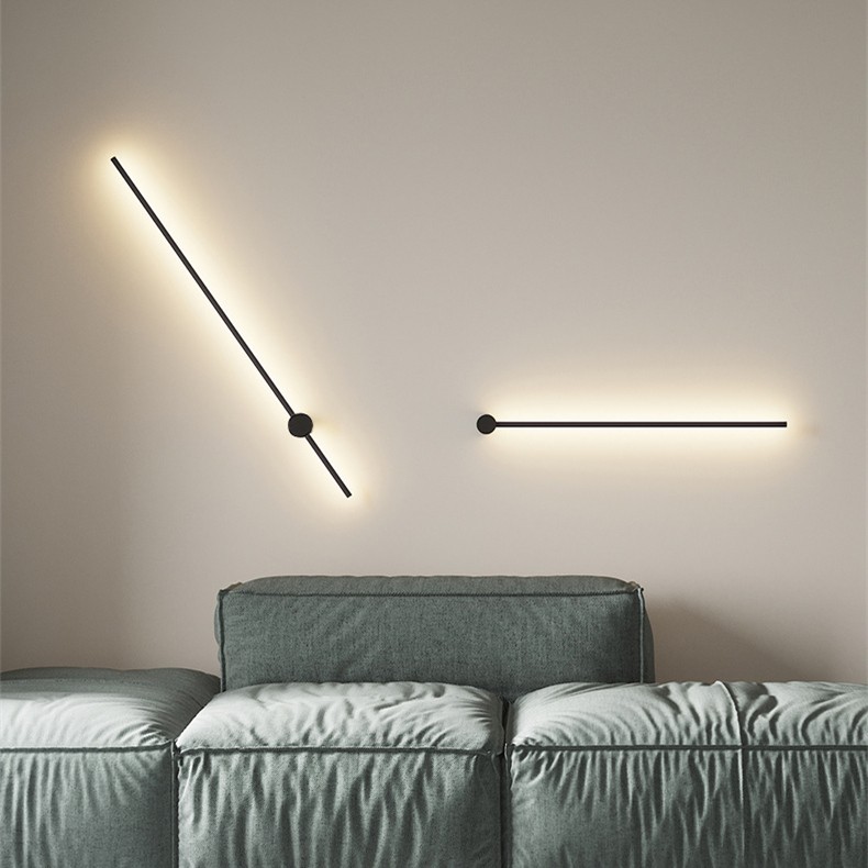 Industrial Modern Black Linear LED Wall Lights S114