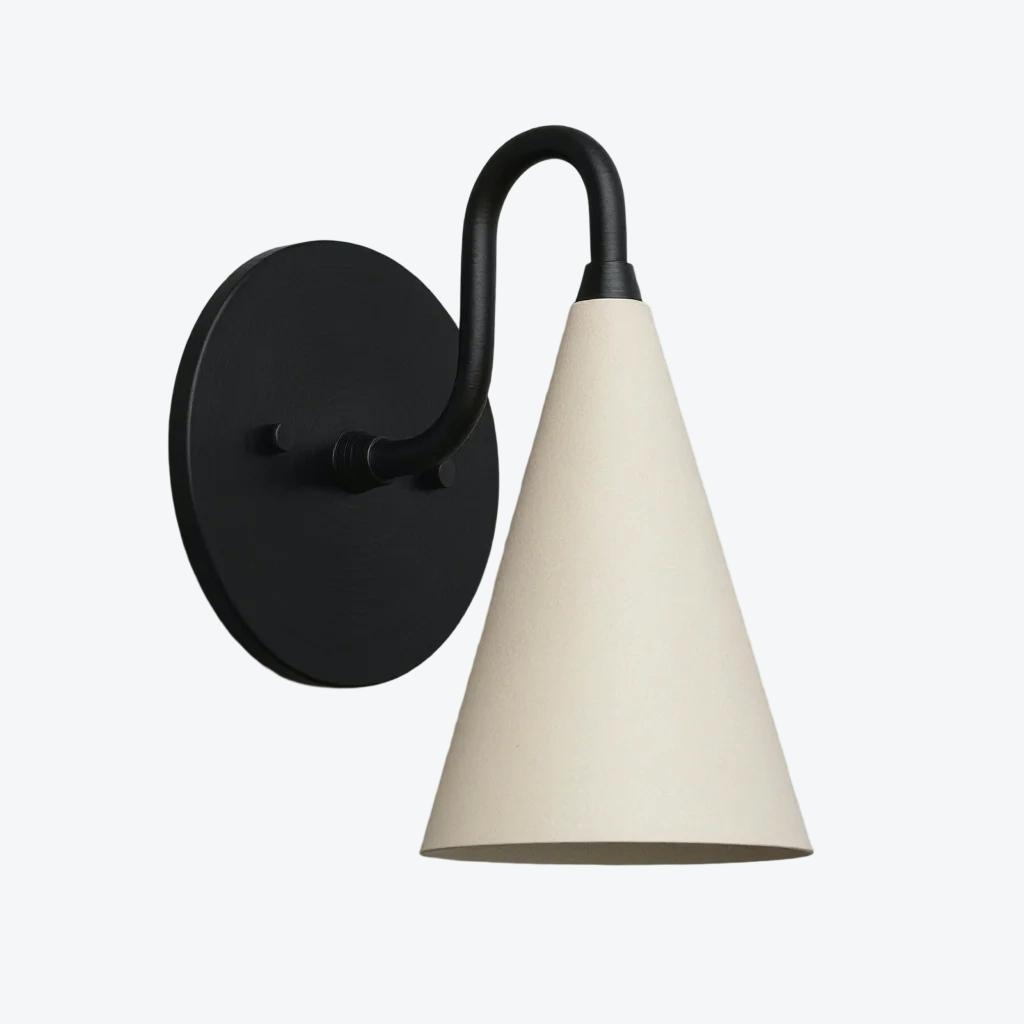 Curva Elegant Taper Shade Wall Sconce - Contemporary Accent for Living Room T780