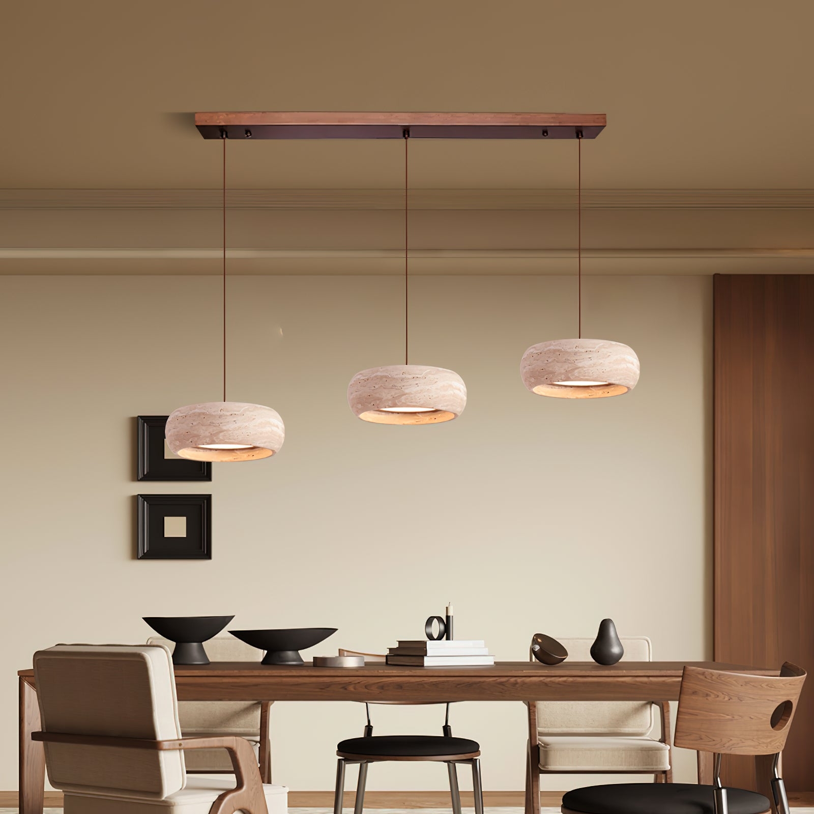 Travertine Drum Pendant Lamp T1832