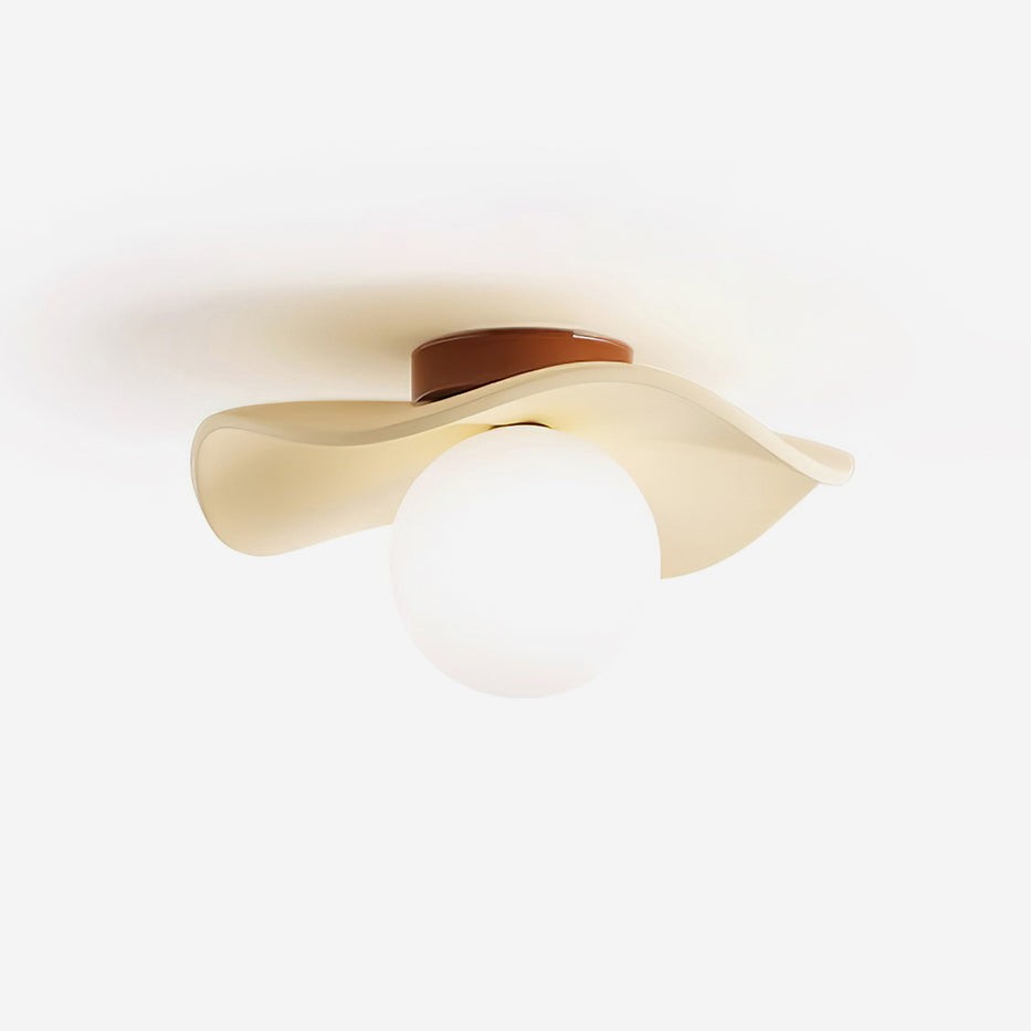 Ruffled Wood Grain Ceiling Light P021