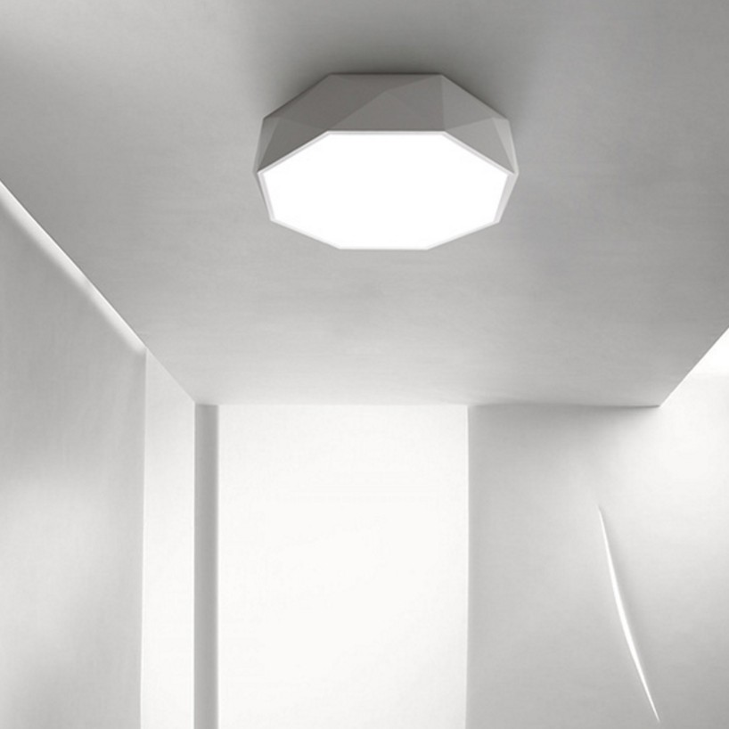 TEVA Octagon Jewel LED Ceiling Lamp in White
