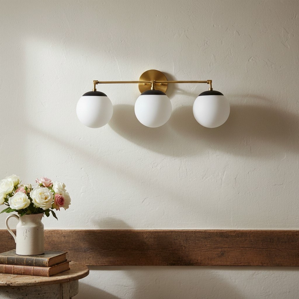 Glorica Glass Wall Sconce - Modern Vintage Vanity Light Fixture T376