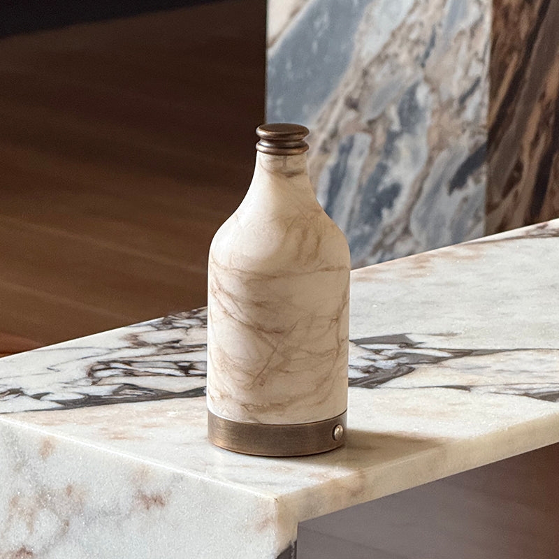 Wine Bottle Alabaster Table Lamp (Built-in Battery) T1893