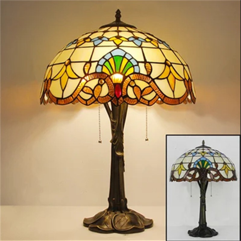 Painted Glass Table Light