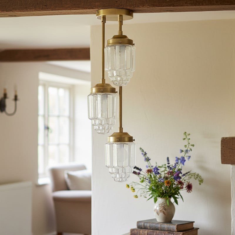 Tierlux Glass Pendant Light - Art Deco Globe Design T347