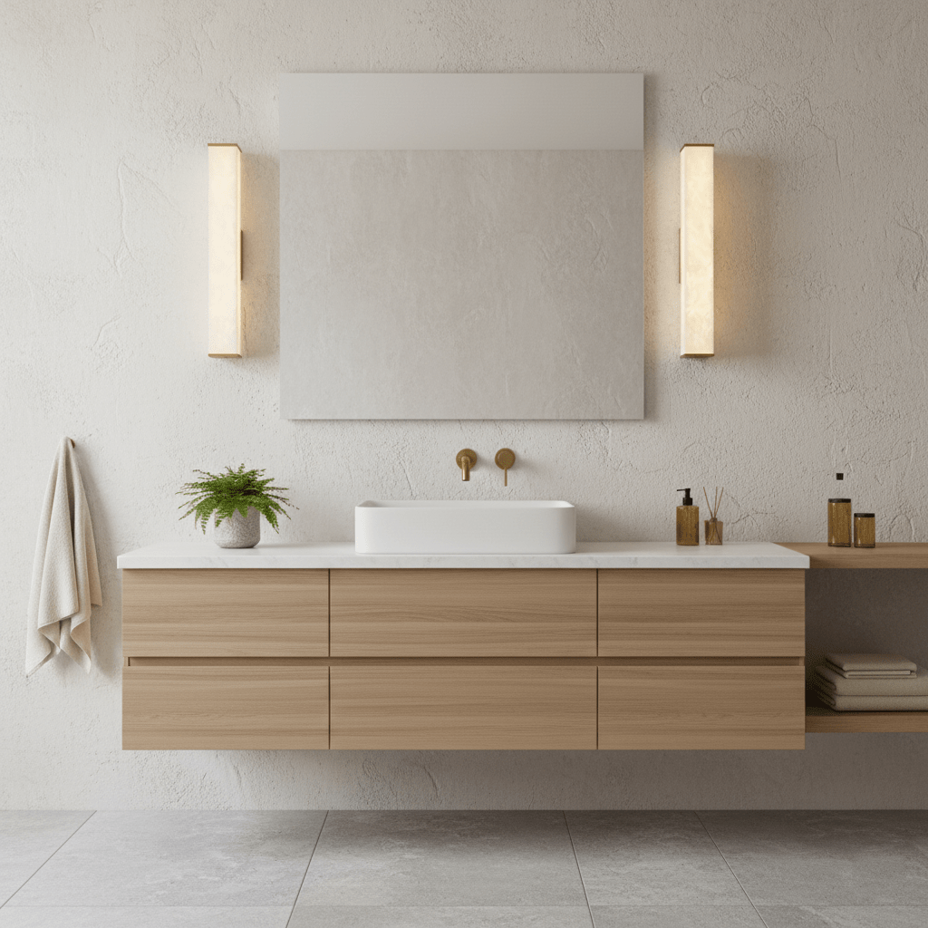 Cuboid Alabaster Wall Light T1622