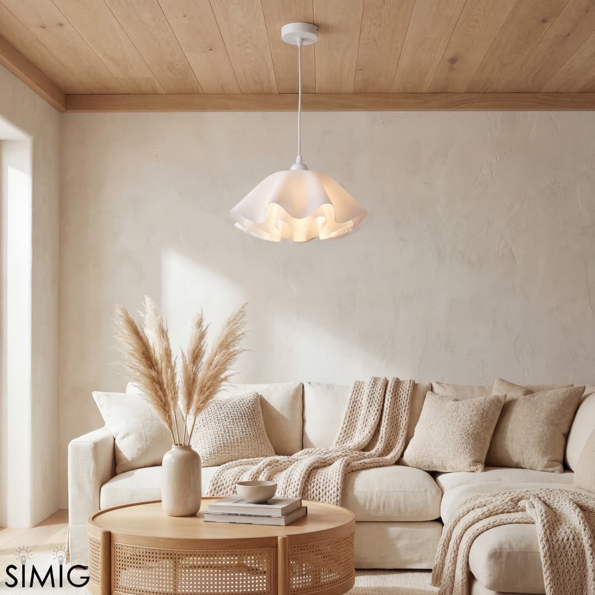 Minimalist Flower Pendant Light Modern Design - Bedroom Lighting S395