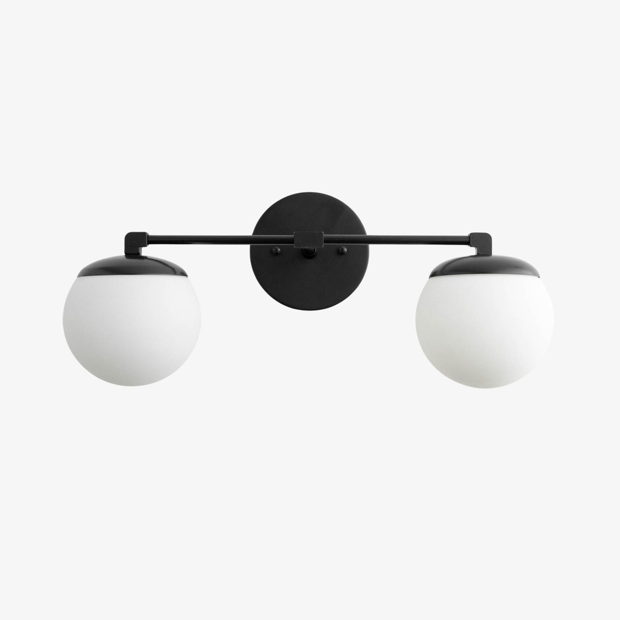 Glorica Glass Vanity Light - Art Deco Brass Wall Globe Fixture Modern T392