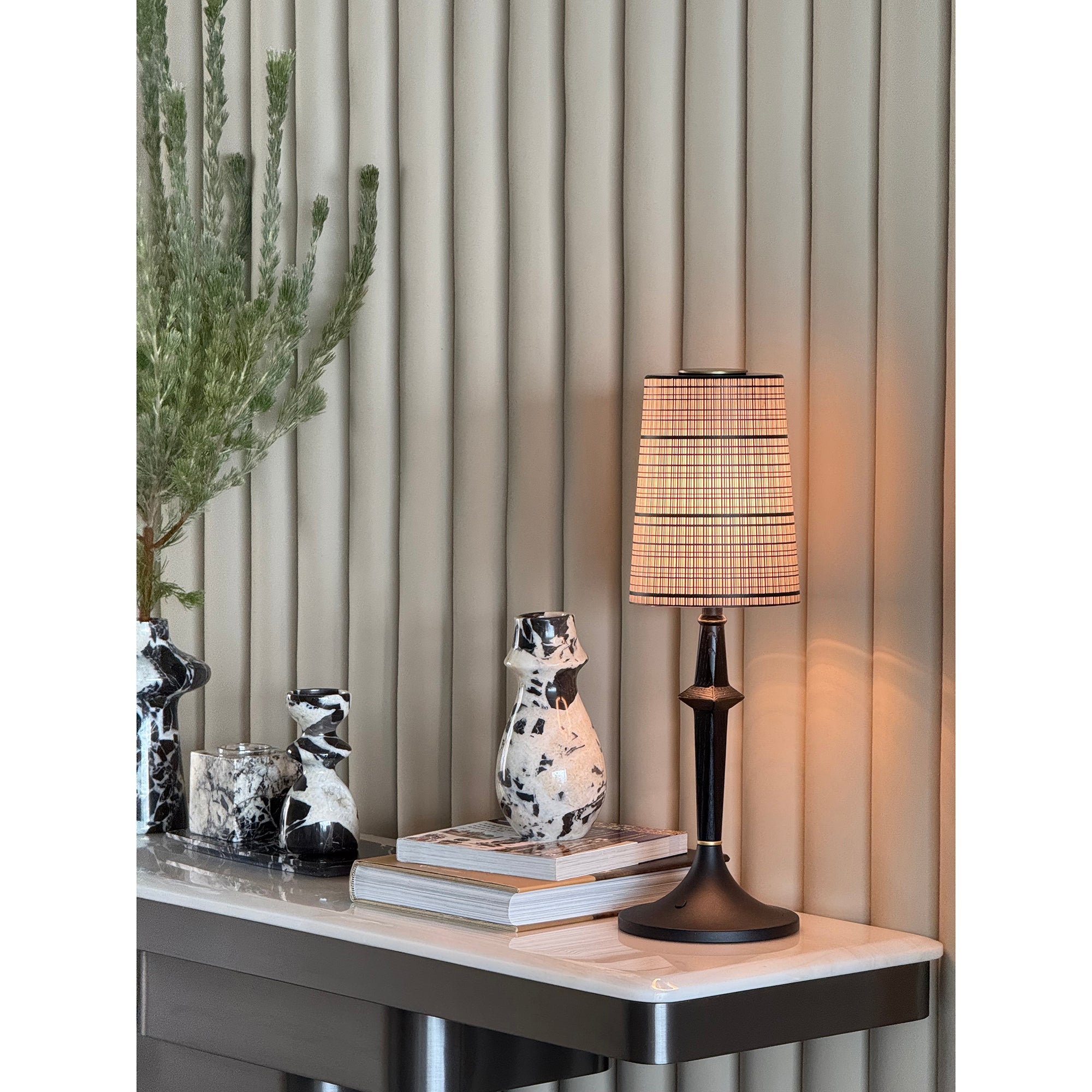 Devon Black Table Lamp (Built-in Battery) T1933