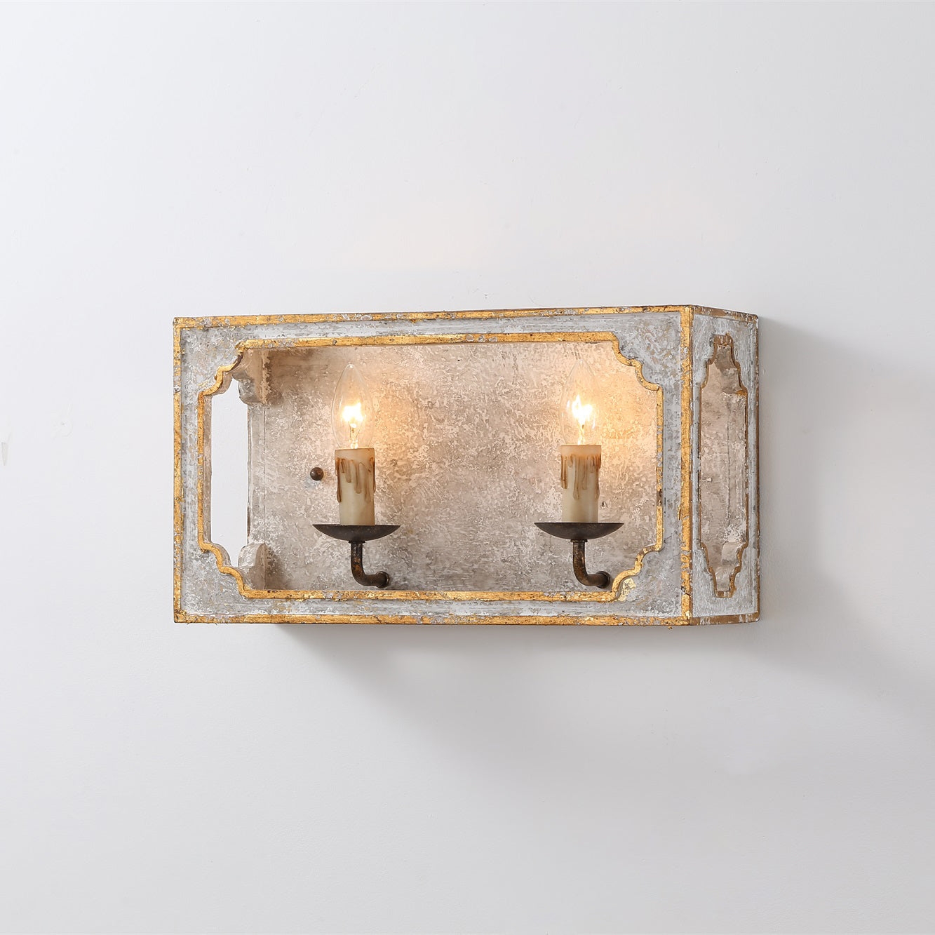 Boho Rustic Cube Sconce T1854