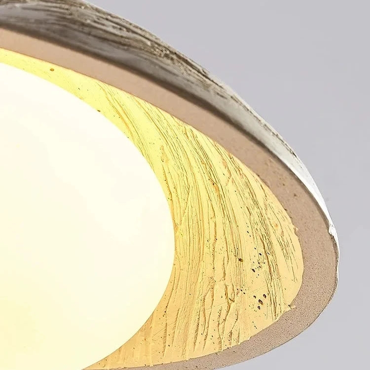 Wabi-sabi Style Travertine Cement Pendant Light T2155