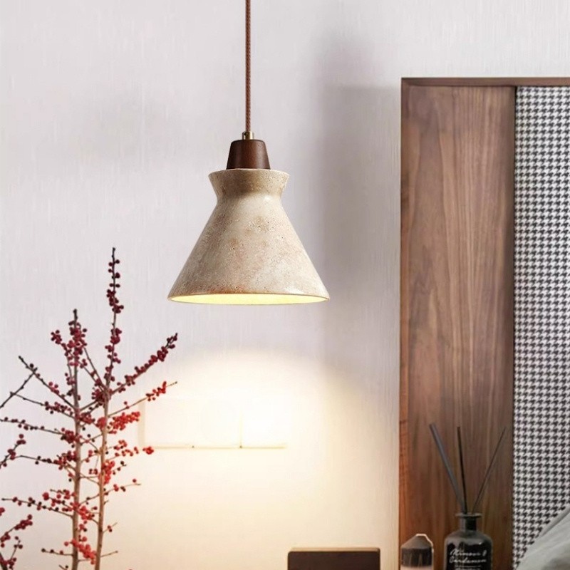 Creative Travertine Stone Pendant Lamp for Modern Living Rooms S283