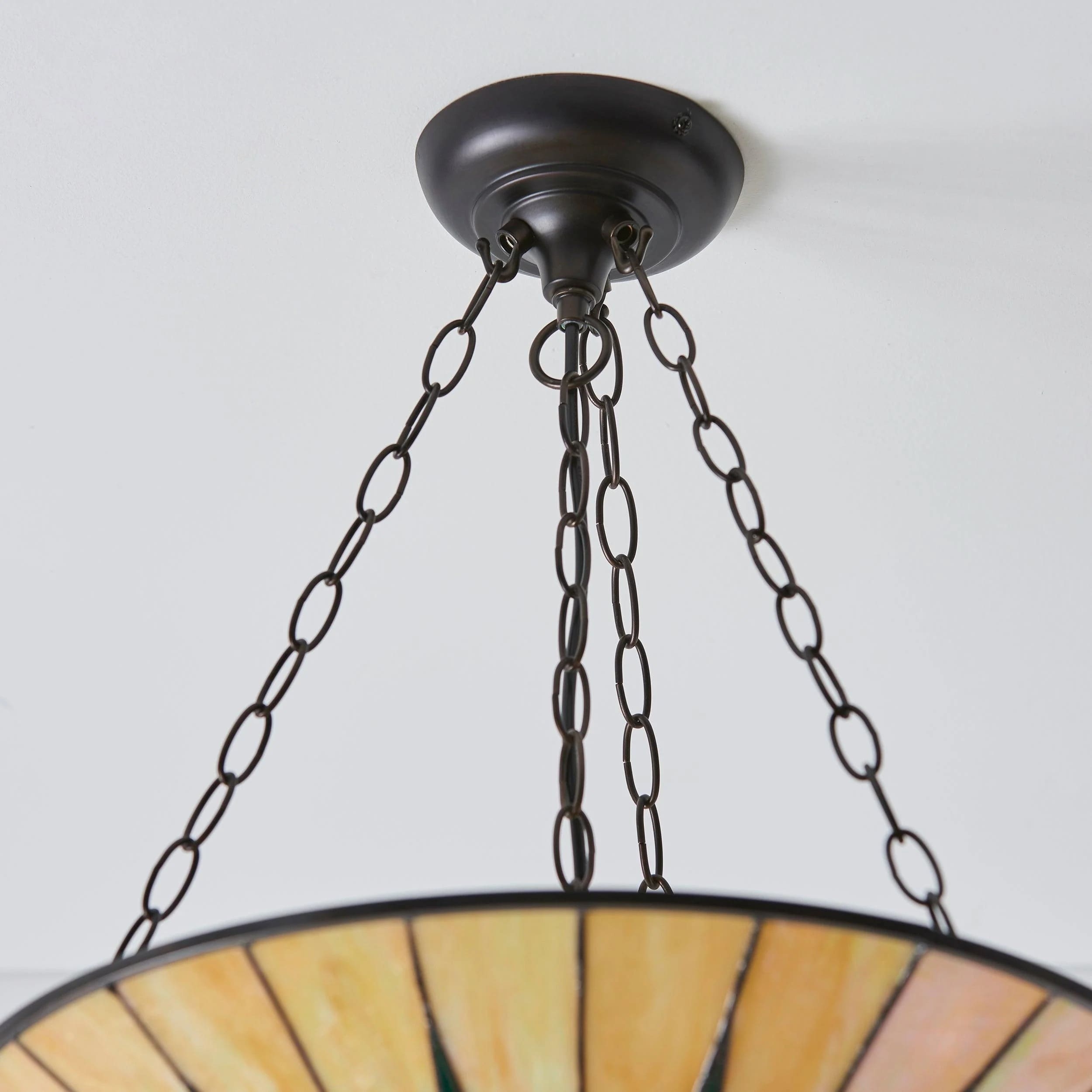 TF Dark Star Geometric Star Ceiling Light - Tiffany Style for Hallway T637