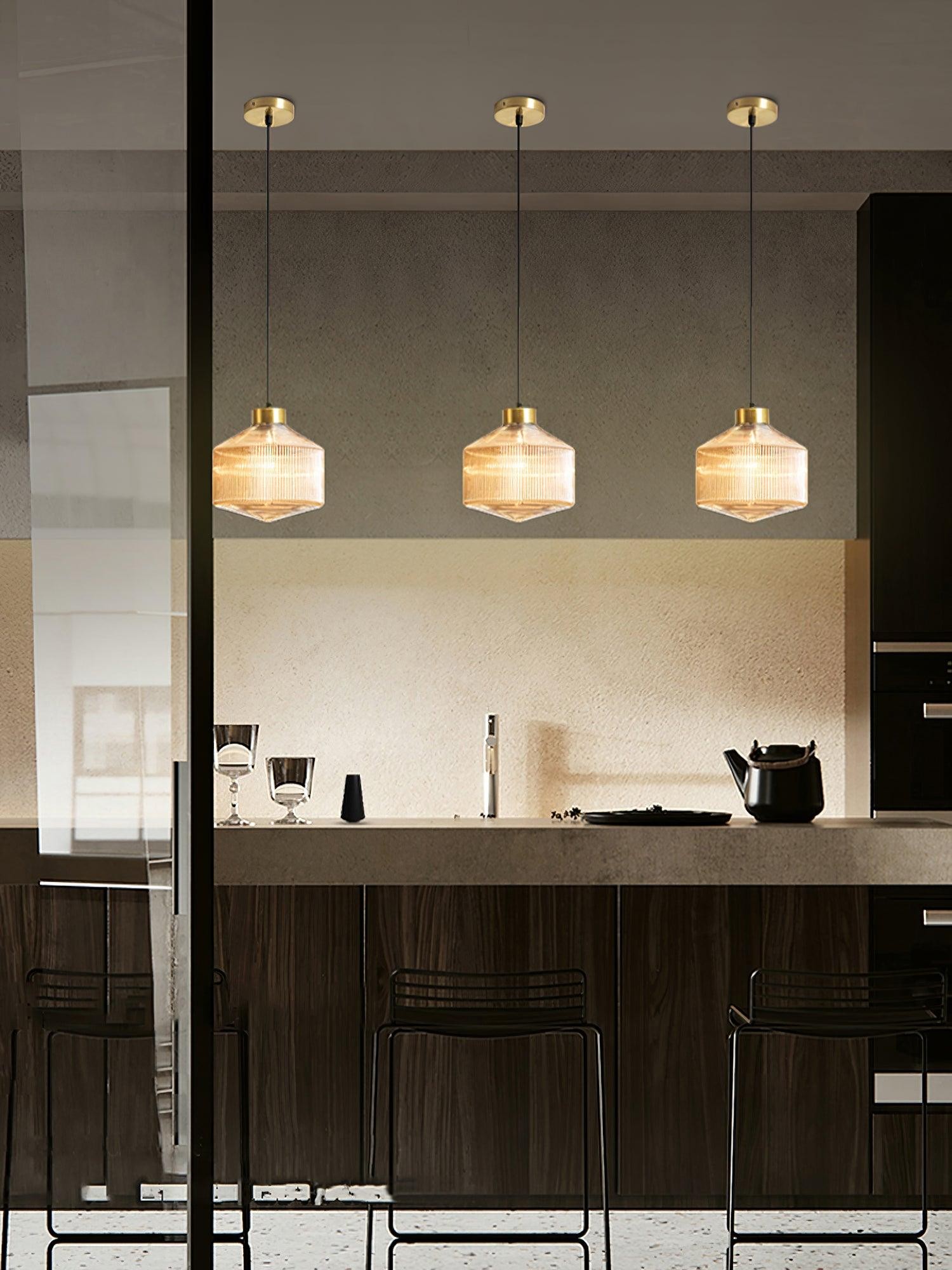 Striped Spinning Top Pendant Light M505